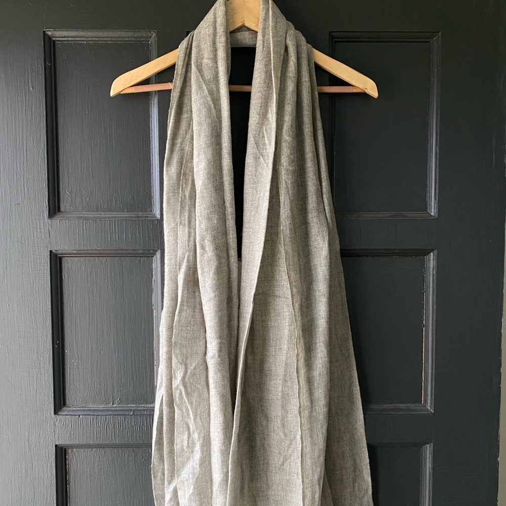 Soft light gray scarf